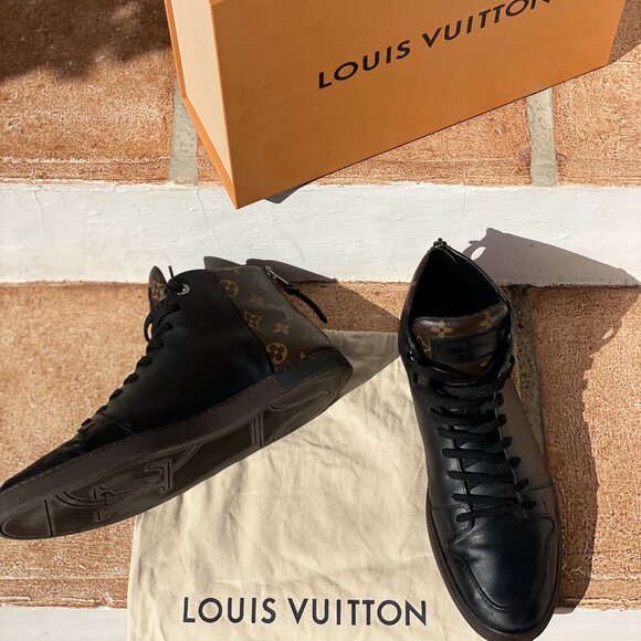 Louis Vuitton Monogram Macassar High Top Sneakers - Picture 3 of 9